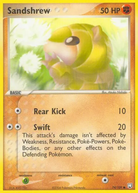 Sabelette, carte Pokémon TRR 74 — extension Team Rocket Returns