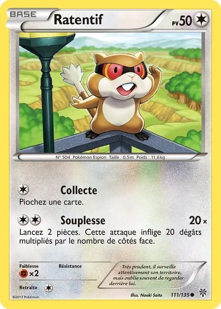 Ratentif, carte Pokémon PLS 111 — extension Tempète Plasma