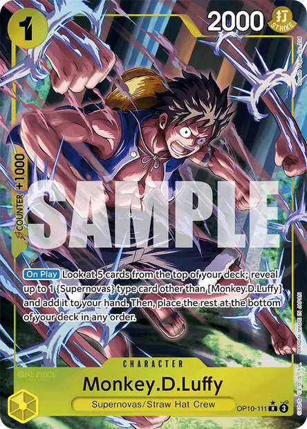 Monkey.D.Luffy, One Piece card OP10-111 — ROYAL BLOOD set