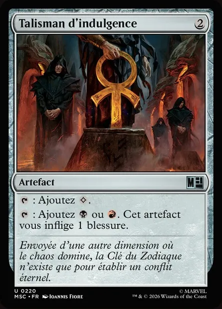 Talisman d'indulgence, carte Magic MSC 220 — extension Marvel Super Heroes Commander