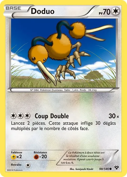 Doduo, carte Pokémon XY 98 — extension XY