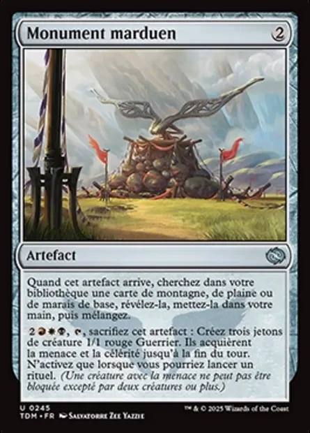Monument marduen, carte Magic TDM 245 — extension Tarkir: Dragonstorm