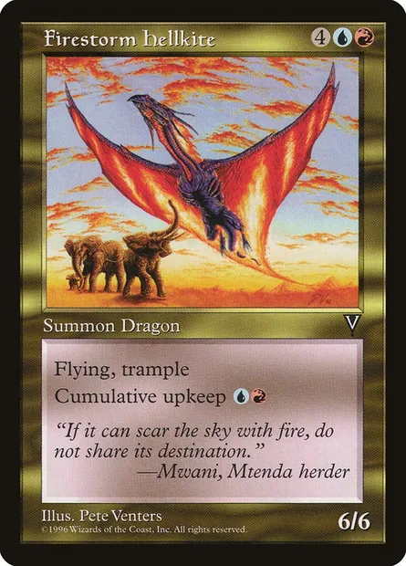 Firestorm Hellkite, Magic card VIS 130 — Visions set