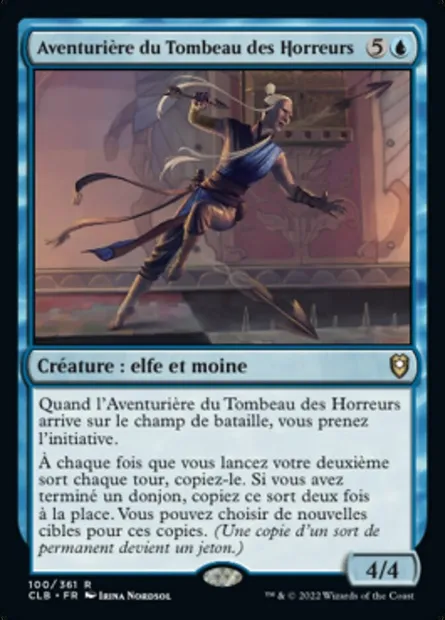 Aventurière du Tombeau des Horreurs, carte Magic CLB 100 — extension Commander Légendes : la bataille de la Porte de Baldur