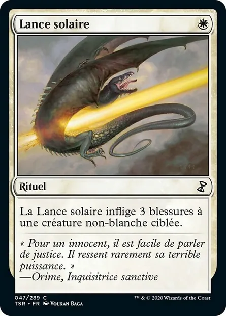 Lance solaire, carte Magic TSR 47 — extension Spirale Temporelle Remastered