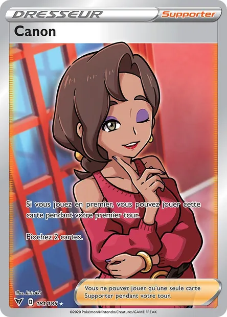 Canon, carte Pokémon VIV 181 — extension Voltage Éclatant