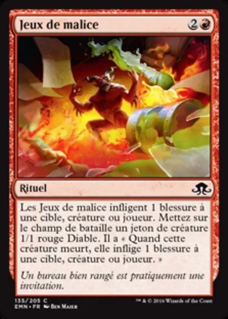 Jeux de malice, carte Magic EMN 135 — extension La lune hermétique