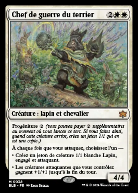 Chef de guerre du terrier, carte Magic BLB 38 — extension Bloomburrow