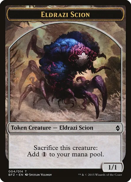 Eldrazi Scion, carte Magic TBFZ 4 — extension Battle for Zendikar Tokens