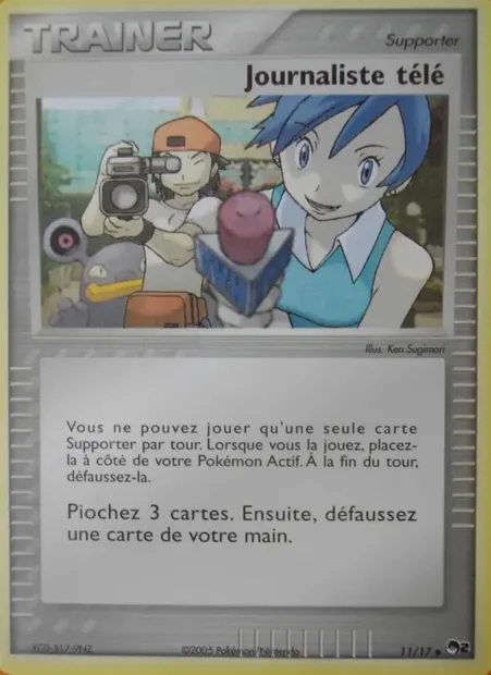 Journaliste télé, carte Pokémon P2 11 — extension POP Série 2