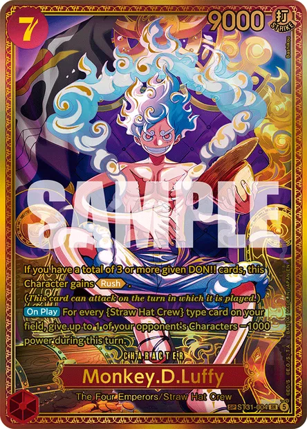 Monkey.D.Luffy, One Piece card ST31-004 — RED Monkey.D.Luffy set