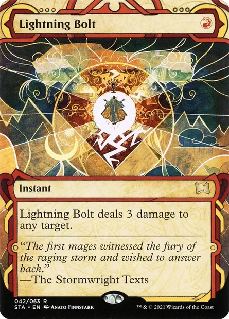 Lightning Bolt, Magic card STA 42 — Strixhaven Mystical Archive set
