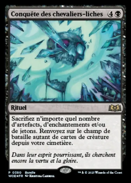 Conquête des chevaliers-liches, carte Magic WOE 380 — extension Wilds of Eldraine