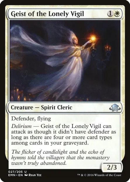 Geist of the Lonely Vigil, Magic card EMN 27 — Eldritch Moon set