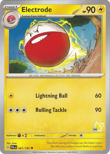 Électrode, carte Pokémon BA24 067-56 — extension Battle Academy 2024