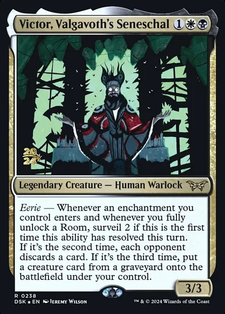 Victor, Valgavoth's Seneschal, Magic card PDSK 238s — Duskmourn: House of Horror Promos set