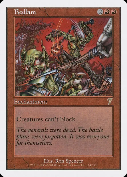 Bedlam, Magic card 7ED 174 — Seventh Edition set