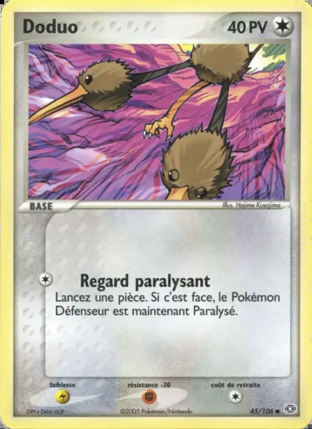 Doduo, carte Pokémon EM 45 — extension EX Émeraude