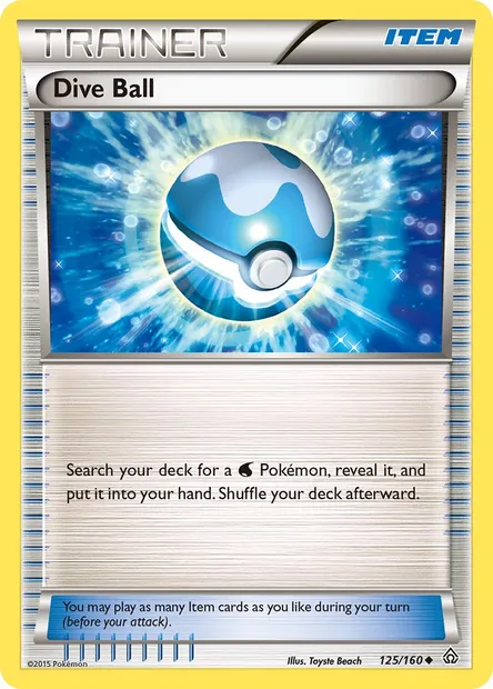 Dive Ball, Pokémon card PRC 125 — Primal Clash set