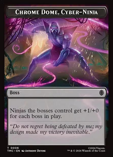 Chrome Dome, Cyber-Ninja, carte Magic TTMC 6 — extension Teenage Mutant Ninja Turtles Eternal Tokens