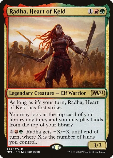 Radha, Heart of Keld, Magic card M21 224 — Core Set 2021 set