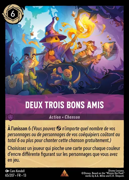 Deux trois bons amis, carte Disney Lorcana CH13-065 — extension Invasion Epineuse!
