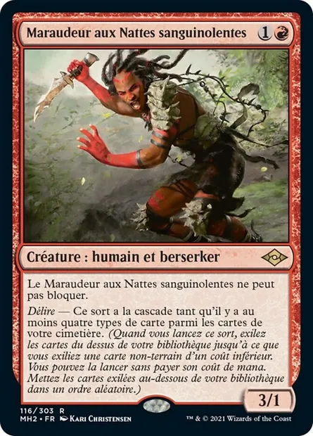 Maraudeur aux Nattes sanguinolentes, carte Magic MH2 116 — extension Horizons du Modern 2