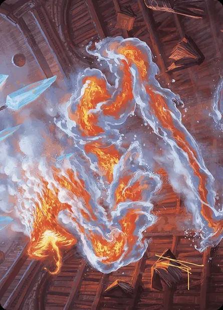 Scalding Viper // Scalding Viper, carte Magic AWOE 41 — extension Wilds of Eldraine Art Series