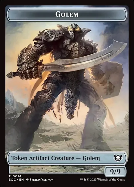 Golem, Magic card TEOC 14 — Edge of Eternities Commander Tokens set