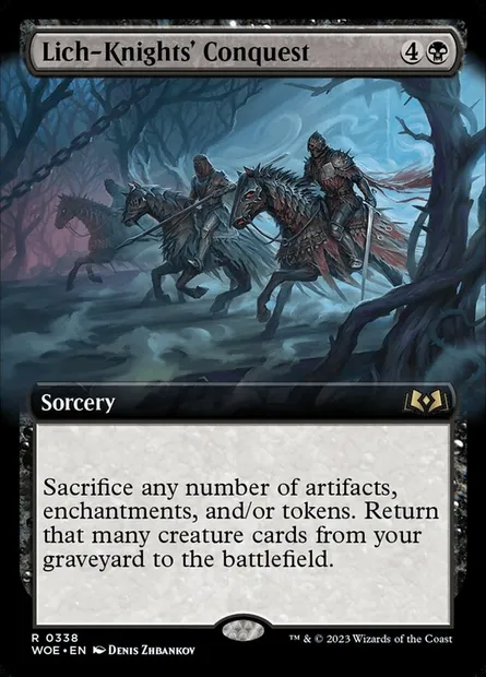 Lich-Knights' Conquest, Magic card WOE 338 — Wilds of Eldraine set