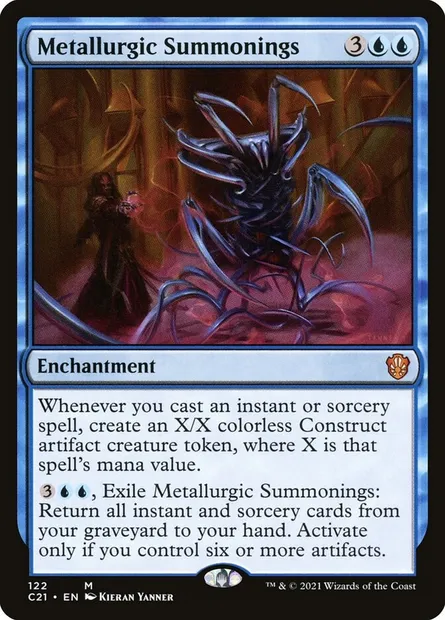 Metallurgic Summonings, Magic card C21 122 — Commander 2021 set