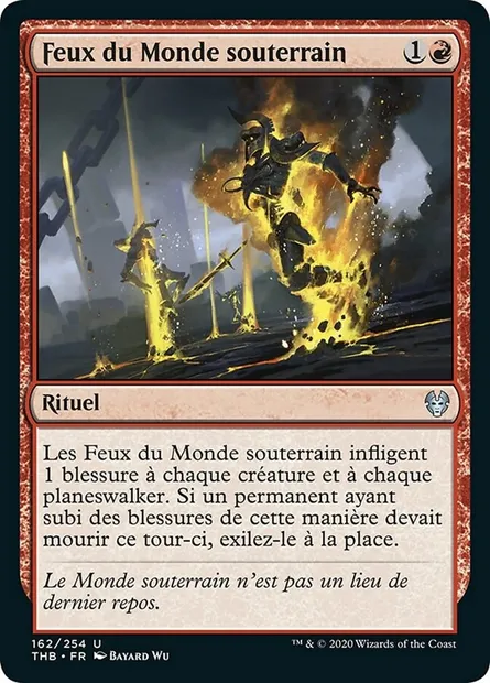 Feux du Monde souterrain, carte Magic THB 162 — extension Theros Beyond Death