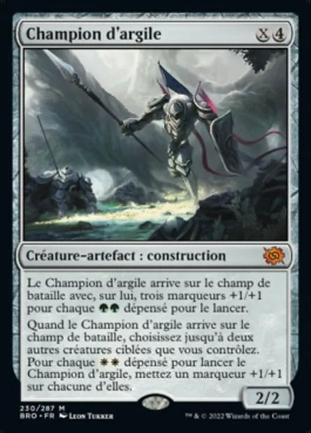 Champion d'argile, carte Magic BRO 230 — extension La Guerre Fratricide