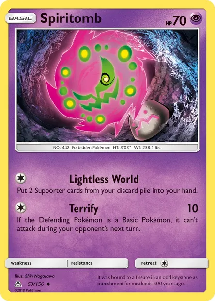 Spiritomb, Pokémon card UPR 53 — Ultra Prism set