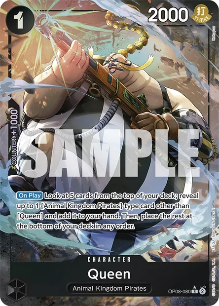 Queen, carte One Piece OP08-080 — extension TWO LEGENDS