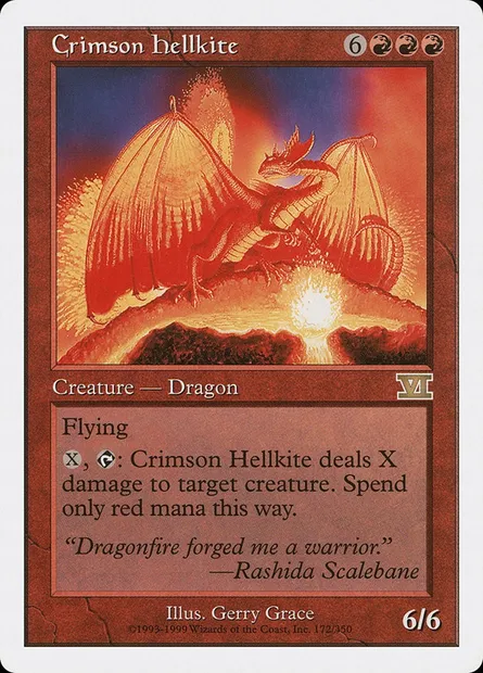 Crimson Hellkite, Magic card 6ED 172 — Classic Sixth Edition set
