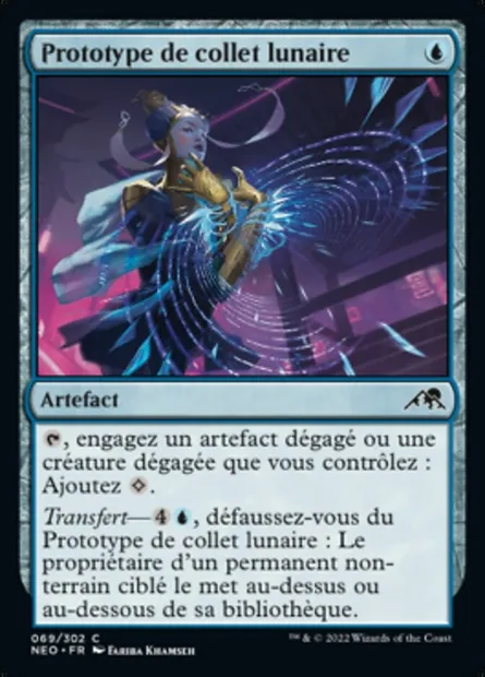 Prototype de collet lunaire, carte Magic NEO 69 — extension Kamigawa: La Dynastie Néon
