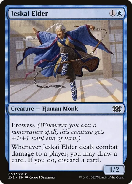 Jeskai Elder, Magic card 2X2 53 — Double Masters 2022 set