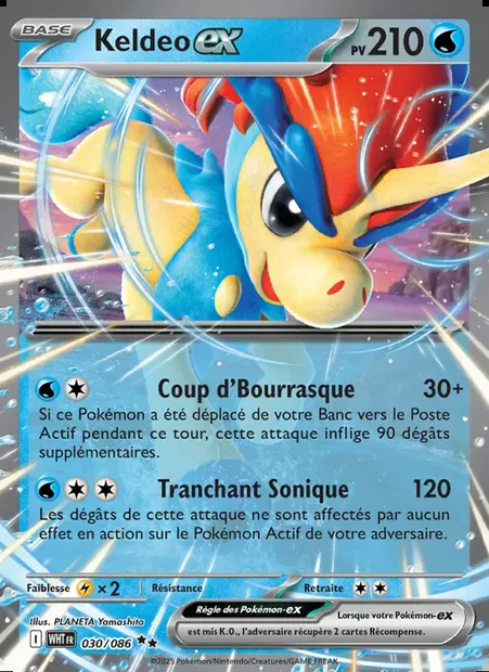 Keldeo-ex, carte Pokémon WHT 030 — extension Flamme Blanche