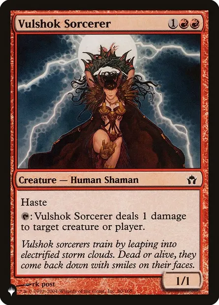Sorcière vulshoke, carte Magic PLST 5DN-80 — extension The List