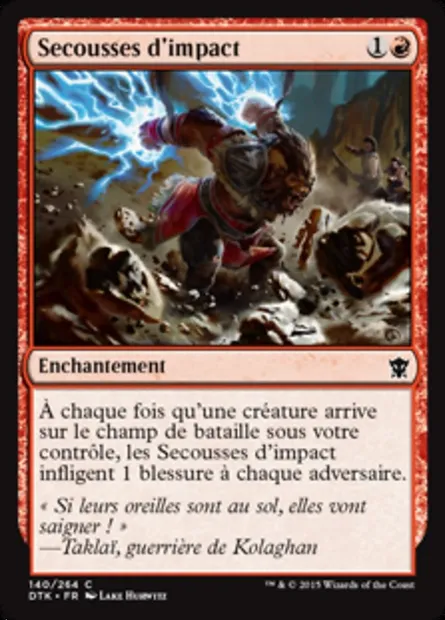Secousses d'impact, carte Magic DTK 140 — extension Les Dragons de Tarkir
