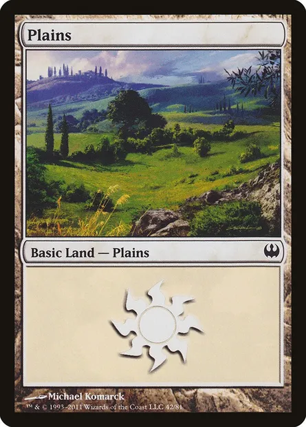 Plains, Magic card DDG 42 — Duel Decks: Knights vs. Dragons set