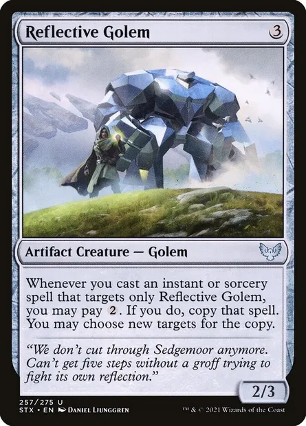 Reflective Golem, Magic card STX 257 — Strixhaven: School of Mages set