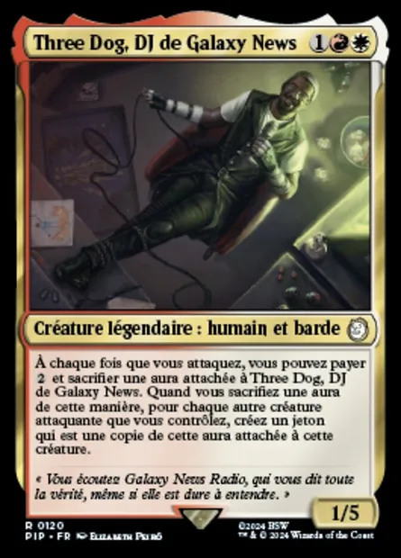 Three Dog, DJ de Galaxy News, carte Magic PIP 120 — extension Fallout