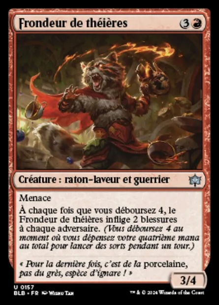 Frondeur de théières, carte Magic BLB 157 — extension Bloomburrow