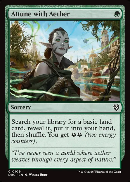 Attune with Aether, Magic card DRC 109 — Aetherdrift Commander set