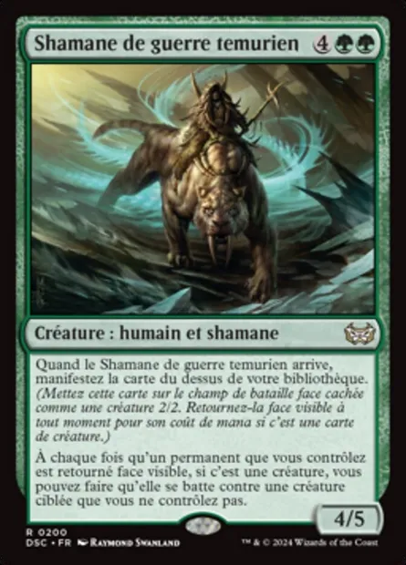Shamane de guerre temurien, carte Magic DSC 200 — extension Duskmourn: House of Horror Commander