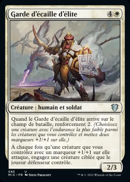 Garde d'écaille d'élite, carte Magic MIC 85 — extension Midnight Hunt Commander