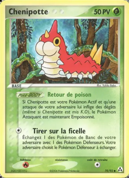 Chenipotte, carte Pokémon LM 70 — extension EX Créateurs de légendes