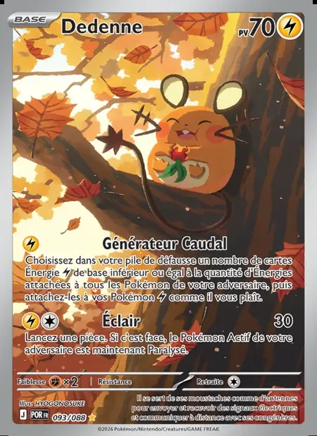 Dedenne, carte Pokémon POR 093 — extension Équilibre Parfait